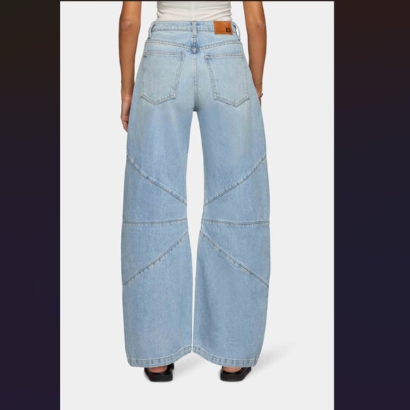 NEW EB DENIM Freddy Cropped Barrel Jeans in daphne for women 1125 8t4 - Picture 2 of 10